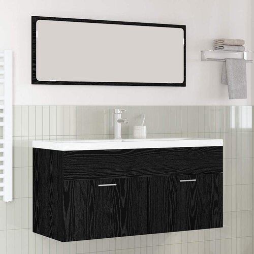  Kupaonski ormar Crni hrast 100 x 38,5 x 46 cm Konstruirano drvo Cene
