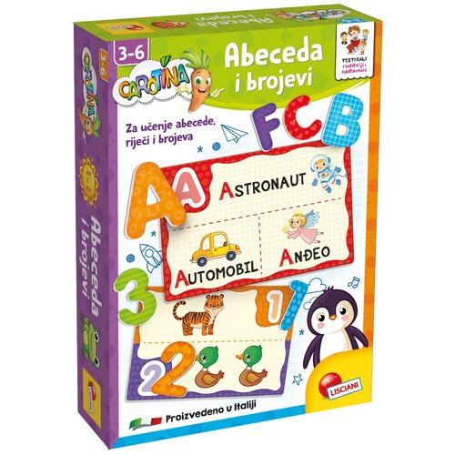 Lisciani Edukativna igra abeceda i brojevi Carotina Cene