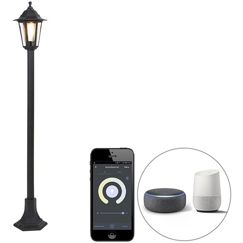 QAZQA Pametna svetilka črna 122 cm vključno z Wifi ST64 - New Haven Cene