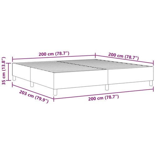 Box Spring Krevet Plava 200x200 cm Od Tkanine Cords Slike