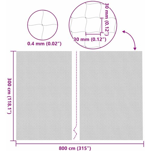  Mreža za mačke prozirna 8x3 m najlon Slike
