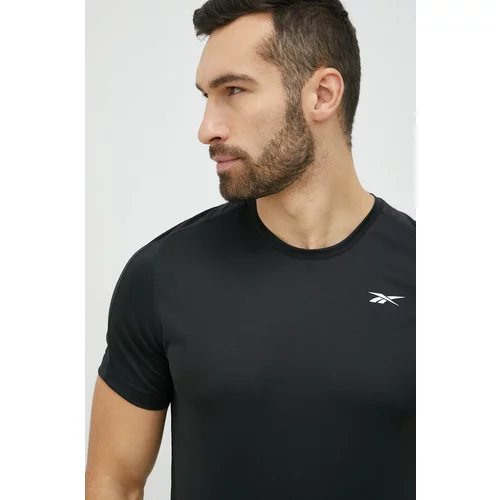 Reebok Kratka majica za vadbo Tech črna barva