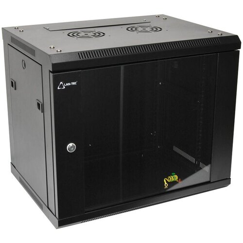 LAN-TEC WM.6409.B - zid, presavijeni, 9U, 600 x 450, staklo Slike