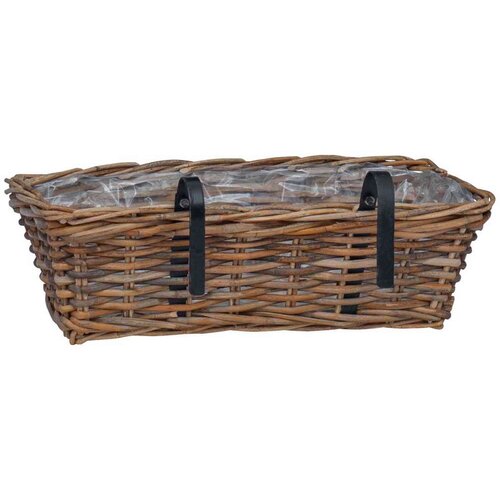  Viseća Ko&amp;scaron;ara za Saksije s pohranom 2 pcs Smeđa 48 x 22 x 15 cm Slike