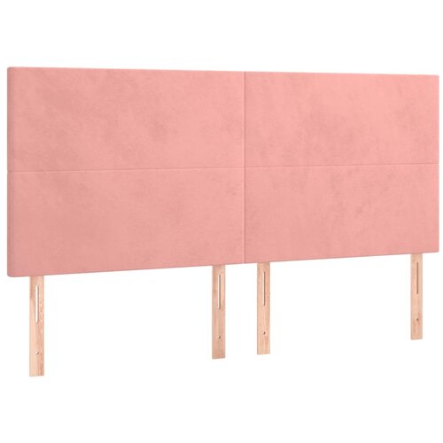Maison Chic Posteljno vzglavje - Vzglavna omarica 4 kosa roza 90x5x78/88 cm žamet, (22077485) Cene