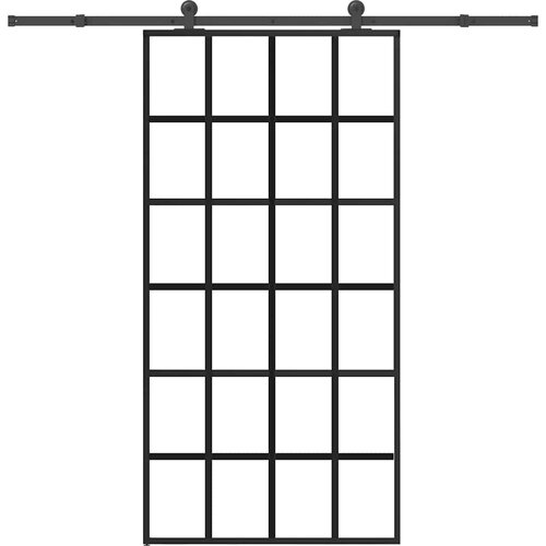  Klizna vrata s okovom 102x205 cm ESG staklo i aluminij Cijene