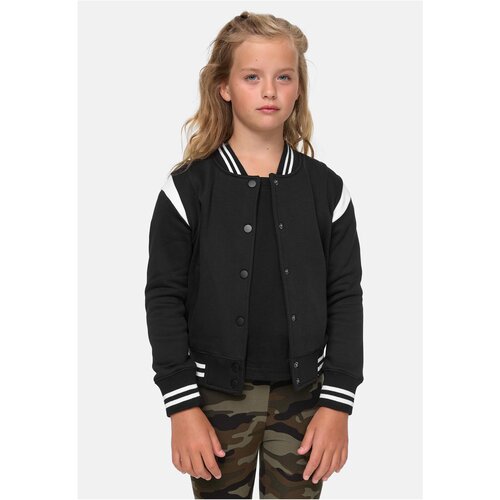 Urban Classics Kids Girls' Inset College Sweat Jacket Black/White Cijene