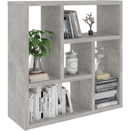  Zidna polica siva boja betona 45,1x16x45,1 cm konstruirano drvo Slike