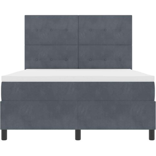 Box Spring Krevet s Du&amp;scaron;ekom Tamno Siva 140x200 cm Bar&amp;scaron;un Slike
