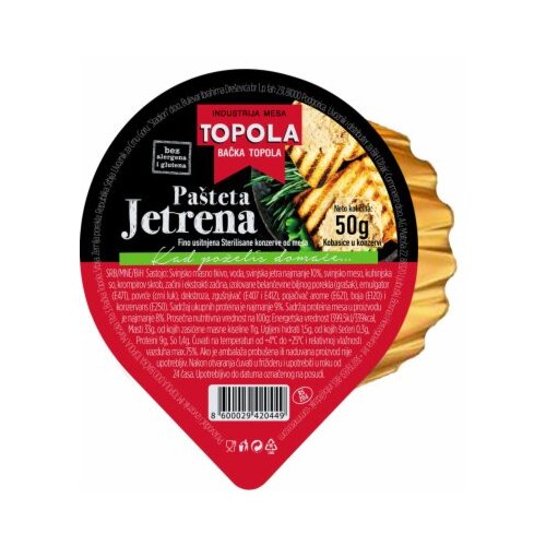 Topola PA&Scaron;TETA JETRENA 50G Cene