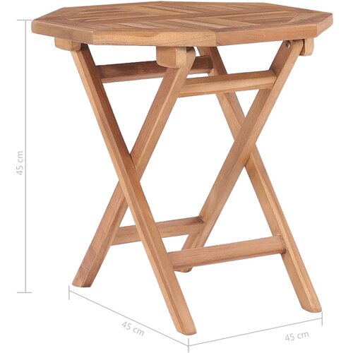  Sklopivi vrtni stol od masivne tikovine 45 x 45 x 45 cm Slike