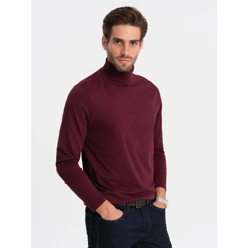 Ombre Men's turtleneck longsleeve - maroon