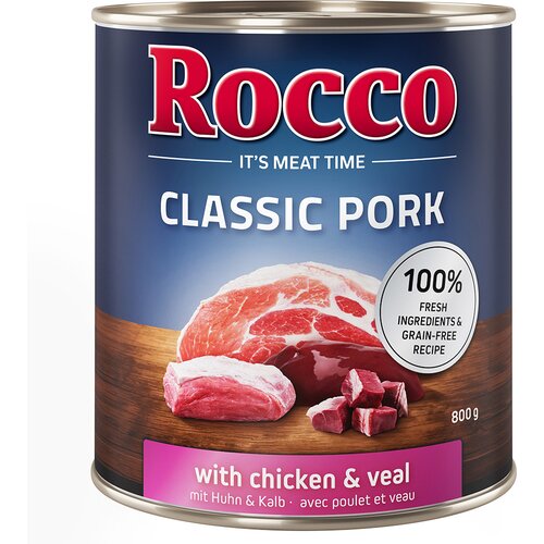 Rocco Classic Pork 6 x 800 g Svinjina s piščancem in teletino Cene