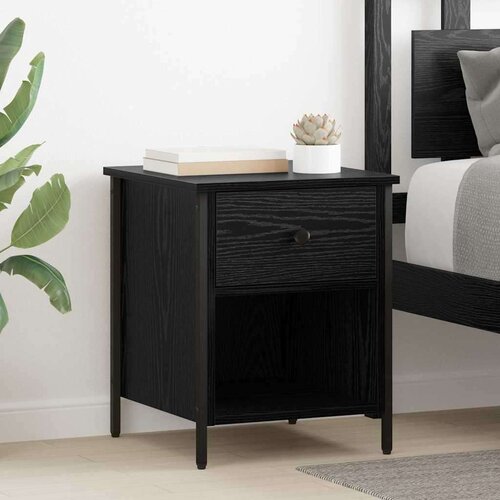  Noćni ormar 2 pcs Crni hrast 40 x 42 x 50 cm Konstruirano drvo Slike