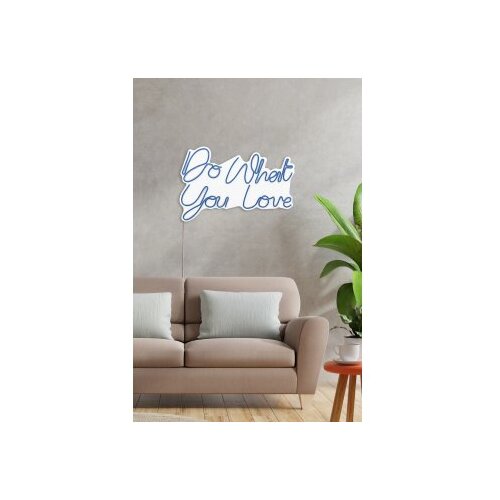 WALLXPERT dekorativna plastična led rasveta do what you love blue Slike