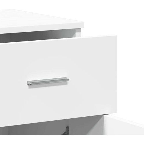  Komoda bela 79x38x80 cm inženirski les Slike