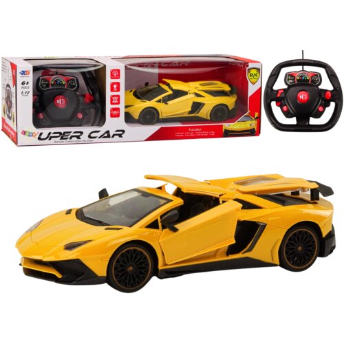  Auto na daljinsko upravljanje Sports Car 1:12 s vratima na otvaranje - žuti Cijene