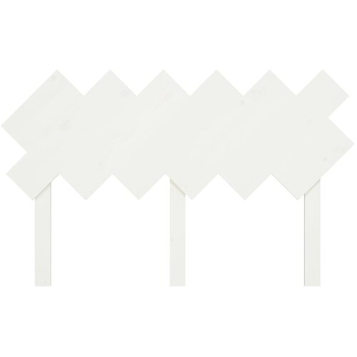  Uzglavlje za krevet Bijela 132x3x81 cm od masivne borovine Slike