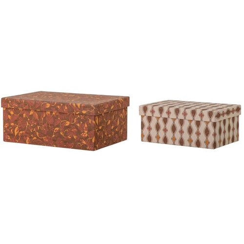 Bloomingville Dekorativne kartonaste škatle za shranjevanje v kompletu 2 ks 26x19x11 cm Saliha – Cene