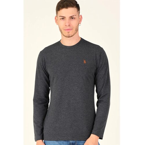 Dewberry T8588 BIKE COLLAR MEN&amp;#039;S SWEATSHIRT-ANTHRACITIS Slike