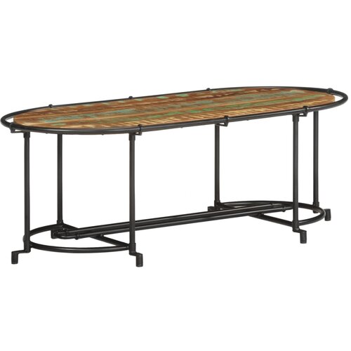 Maison Chic Klubska mizica - kavna mizica - Nizka mizica 110x55x40 cm trden predelan les, (21753633) Slike