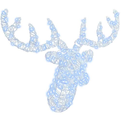 vidaXL Jelenja glava Hladno bela 60 cm Akril Cene
