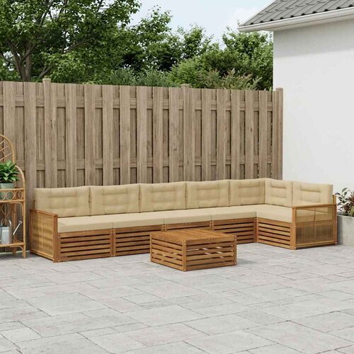  Set vanjskih sofa 7 kom. Prirodna i bež Cijene