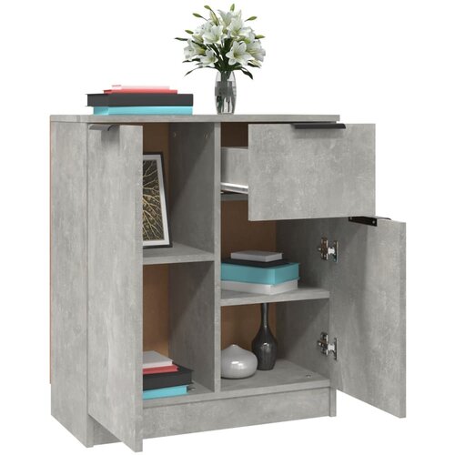  Komoda siva boja betona 60x30x70 cm od konstruiranog drva Slike
