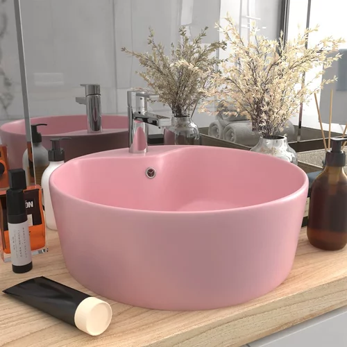 vidaXL Luksuzni umivaonik mat ružičasti 36 x 13 cm keramički