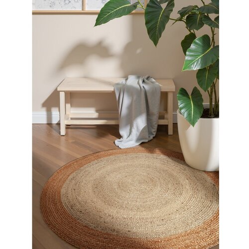 Hanse Home Slonoko&amp;scaron;čena obojestranska/ročno tkana okrogla preproga iz jute &amp;oslash; 160 cm Jutta Ivory &amp;ndash; Slike