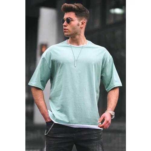 Madmext Oversize Green Men's T-Shirt 4978
