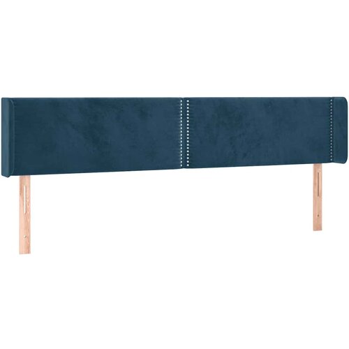  Uzglavlje s u&amp;scaron;ima tamnoplavo 203x16x78/88 cm bar&amp;scaron;unasto Slike