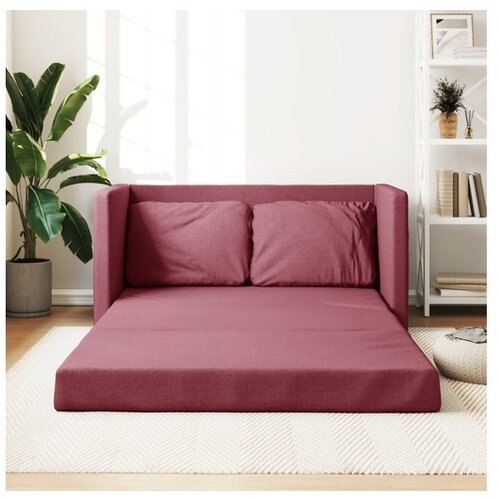 vidaXL Podni kauč na razvlačenje 2-u-1 boja vina 112x174x55 cm baršun Cijene