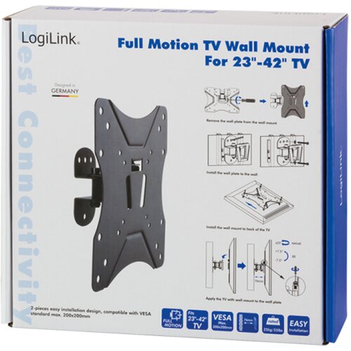 Logilink TV wall mount, 23 42, tilt, swivel, 25 kg max., BP0006 Cene