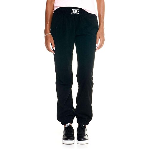 Leone 1947 Spodnji deli trenirke Woman Sweatpants Corduroy Leisure Črna Cene