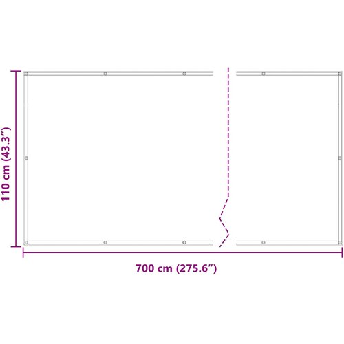  Balcony ekran Žuta i bijela 110 x 700 cm Oxford tkanina Slike