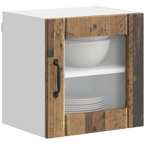  Zidni stakleni ormarić Lucca Staro drvo 40 x 31 x 40 cm Slike