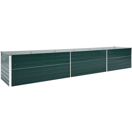 vidaXL Visoka greda pocinkano jeklo 480x80x45 cm zelena Cene