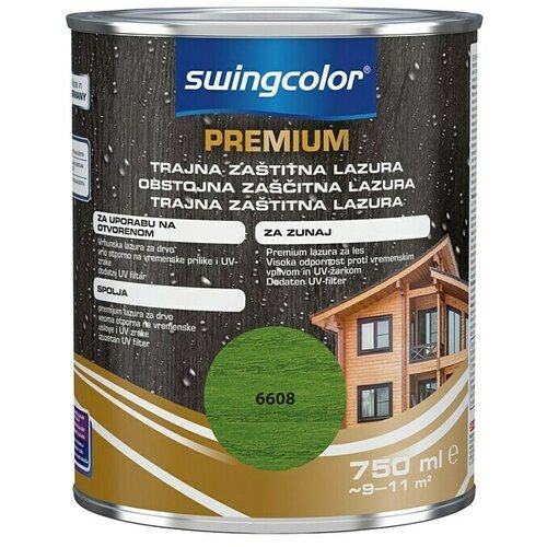SWINGCOLOR Obstojna zaščitna lazura Premium (barva: zelena, 750 ml) Cene