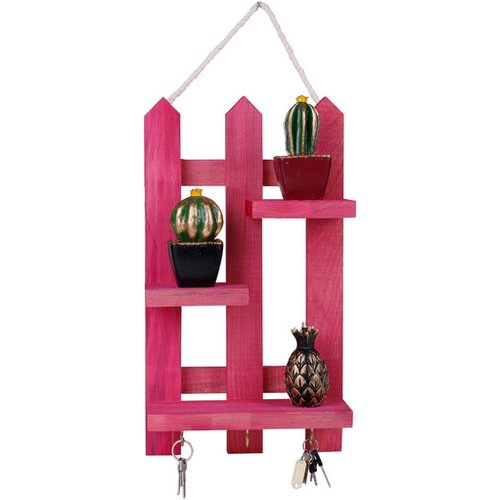 Aberto Design Polica za ključeve 213, 40x23x9cm, Roze Cene