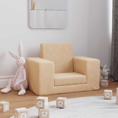  Dječji kauč na razvlačenje krem mekani pli&scaron;ani Krema Sofa Cijene