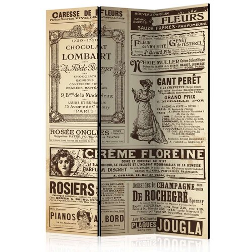  Paravan u 3 dijela - Vintage Magazines [Room Dividers] 135x172 Cijene