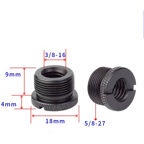 INF Adapter za glavo stativa 3/8" notranji navoj na 5/8" zunanji navoj (črn) 5 kosov 3/8-16, (21579423) Cene