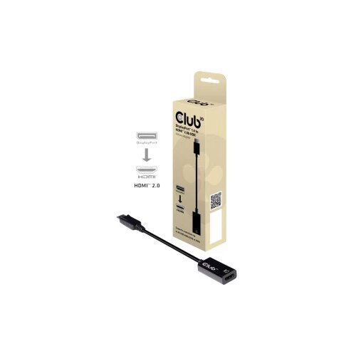 Club3d DisplayPort Adapter [1x Muški konektor DisplayPort - 1x Ženski konektor HDMI] Crna Cijene