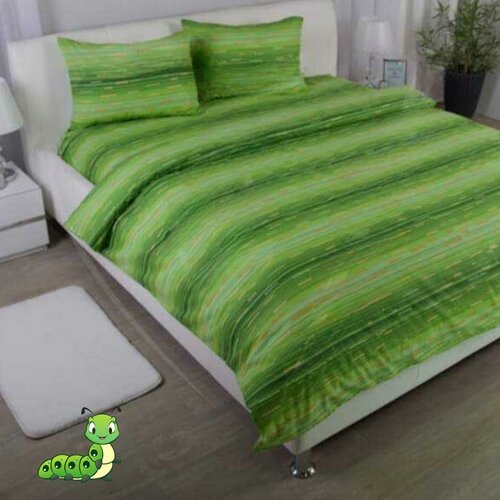 Gusenica posteljina zelena - 140x220 Slike