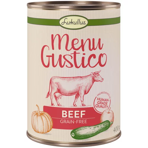 Lukullus "Menu Gustico" - govedina s bundevom, jabukom i origanom - 6 x 400 g