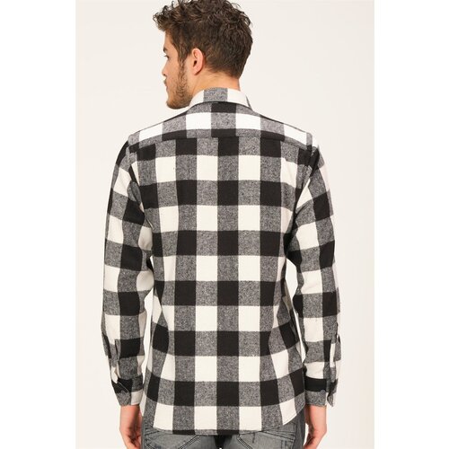 Dewberry G729 MEN'S PLAID SHIRT-BLACK Cene