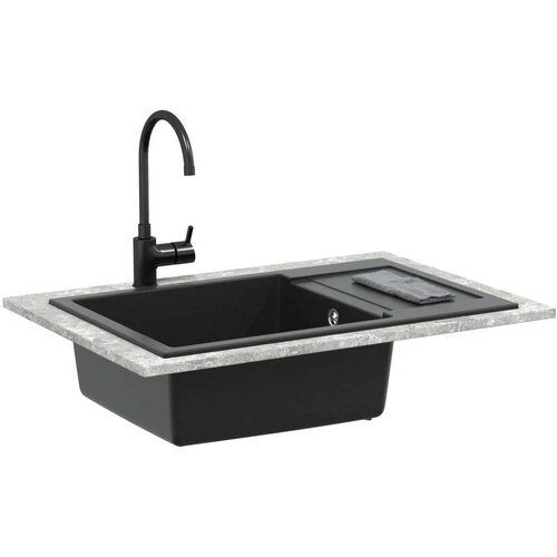 Lavabo - Umivaonik Crna 780 x 500 mm 80% kvarc i 20% smola Slike