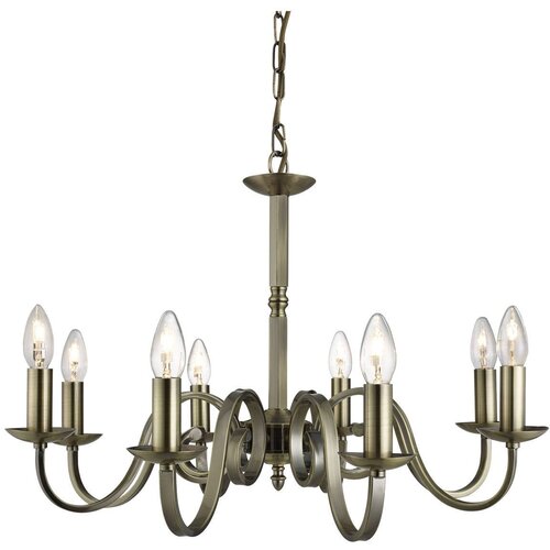 Searchlight Richmond Lestenec z 8 lučmi, antična medeninasta obdelava, E14, (22101232) Cene