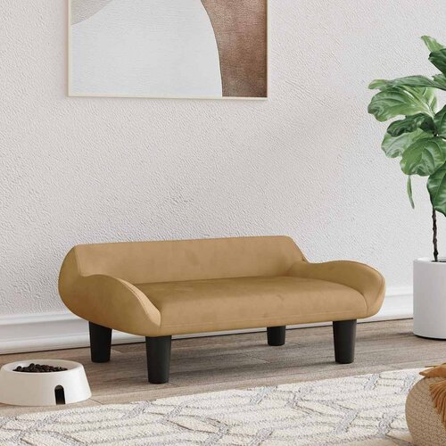  Krevet za pse smeđi 70x40x24 cm bar&scaron;unasti Cijene